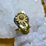Load image into Gallery viewer, Oshun - African Woman Brass Ring - We Love Brass
