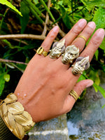 Load image into Gallery viewer, The Prophet - Cameo Moon Ring - We Love Brass
