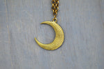 Load image into Gallery viewer, Ebb n Flow - Brass Crescent Moon Necklace - We Love Brass
