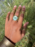 Load image into Gallery viewer, Labradorite Cameo Ring - We Love Brass
