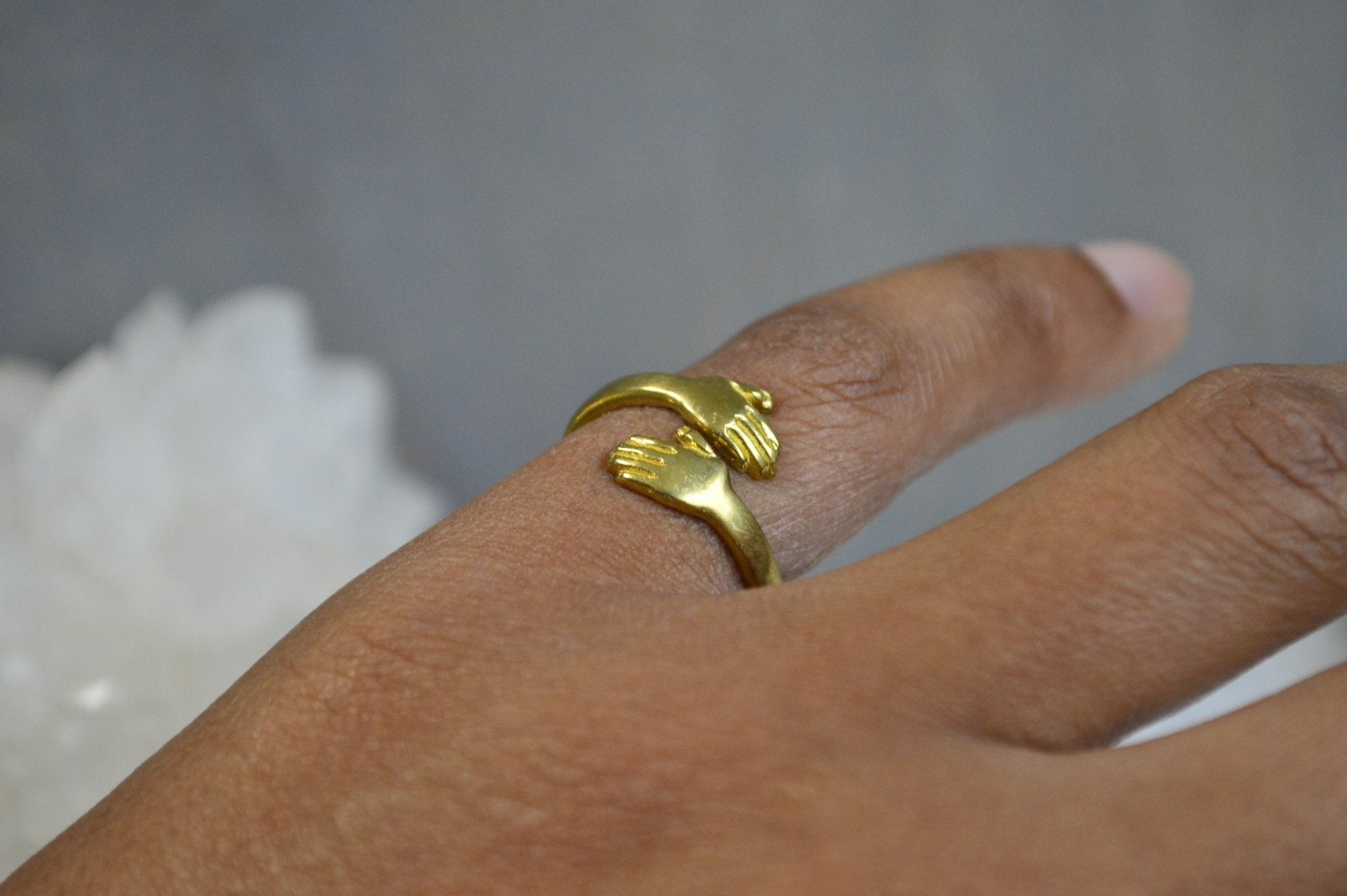 Mini Warm Embrace Brass Ring - We Love Brass