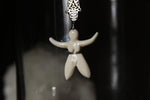Load image into Gallery viewer, Peaceful Woman Hamsa Necklace - We Love Brass
