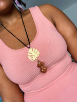 Load image into Gallery viewer, Shady Lady - Divine Feminine Sandstone Necklace - We Love Brass
