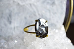 Load image into Gallery viewer, The Spartan - Hematite Intaglio Brass Ring - We Love Brass
