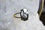 Load image into Gallery viewer, The Spartan - Hematite Intaglio Brass Ring - We Love Brass
