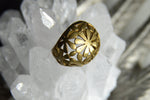 Load image into Gallery viewer, Vintage Domed Brass Daisy Ring - We Love Brass
