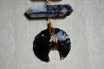 Load image into Gallery viewer, When Darkness Falls Botswana Agate Necklace - We Love Brass
