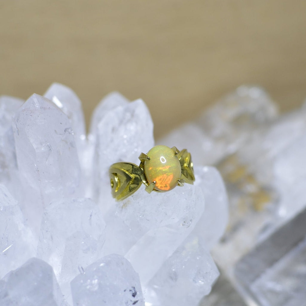 3rd Eye Ethiopian Opal Brass Ring - We Love Brass