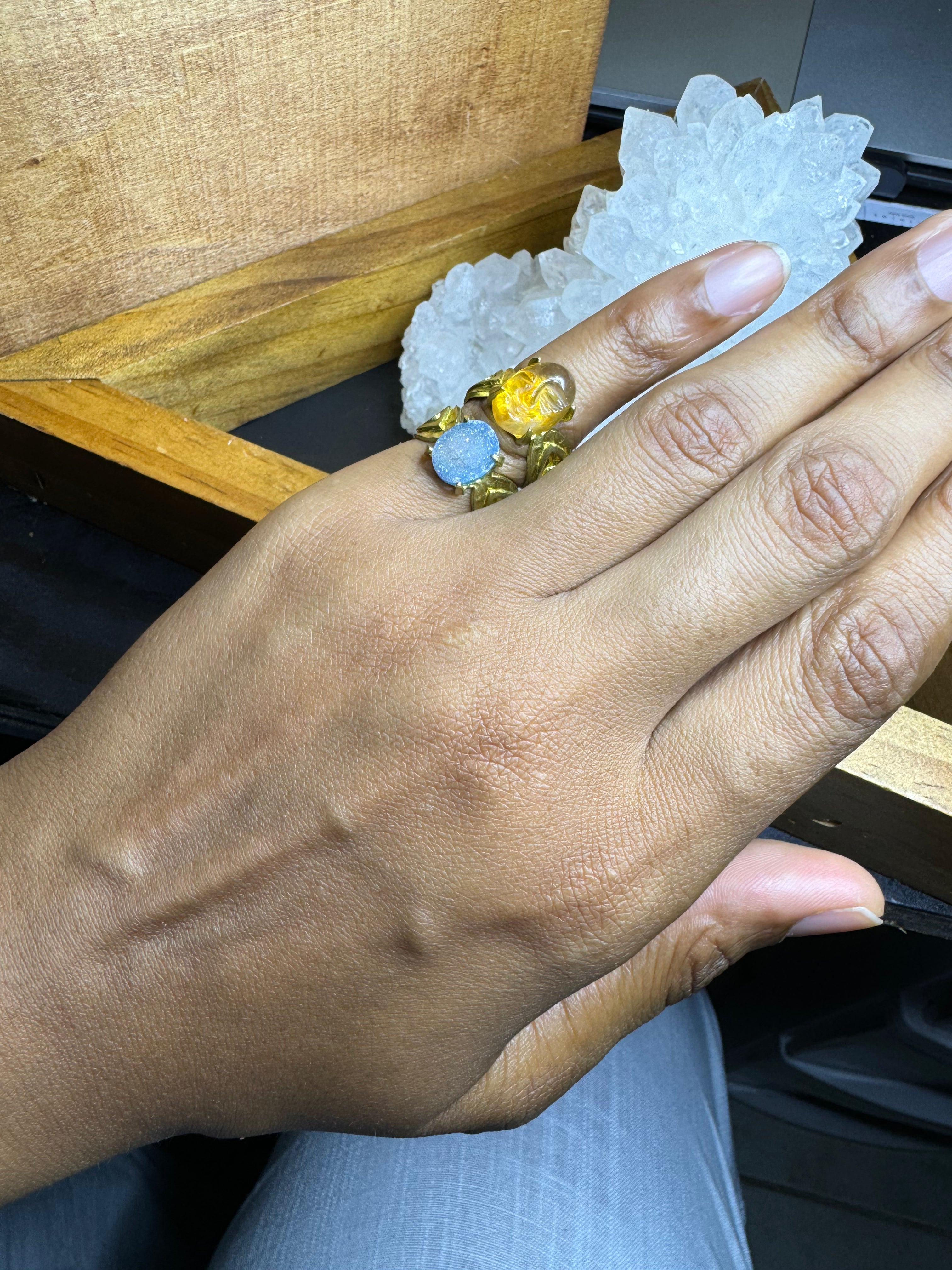 Third Eye Druzy Pinky Ring