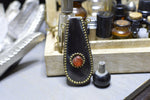 Load image into Gallery viewer, Buffalo Horn and Agate Bottle - We Love Brass
