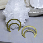 Load image into Gallery viewer, Crescent Moon Earrings - We Love Brass
