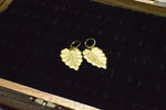 Load image into Gallery viewer, Dark Brass Leaf Earrings - We Love Brass
