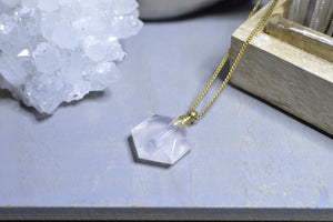 Geo - Rose Quartz Crystal Perfume Bottle - We Love Brass