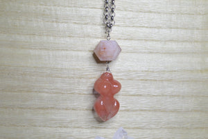 Hematoid and Cherry Quartz Goddess - We Love Brass