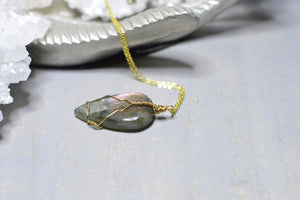 Labradorite Wire Wrap - We Love Brass