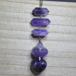 Load image into Gallery viewer, Planets Aligned - Amethyst Goddess Necklace - We Love Brass
