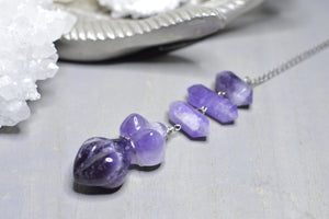 Planets Aligned - Amethyst Goddess Necklace - We Love Brass