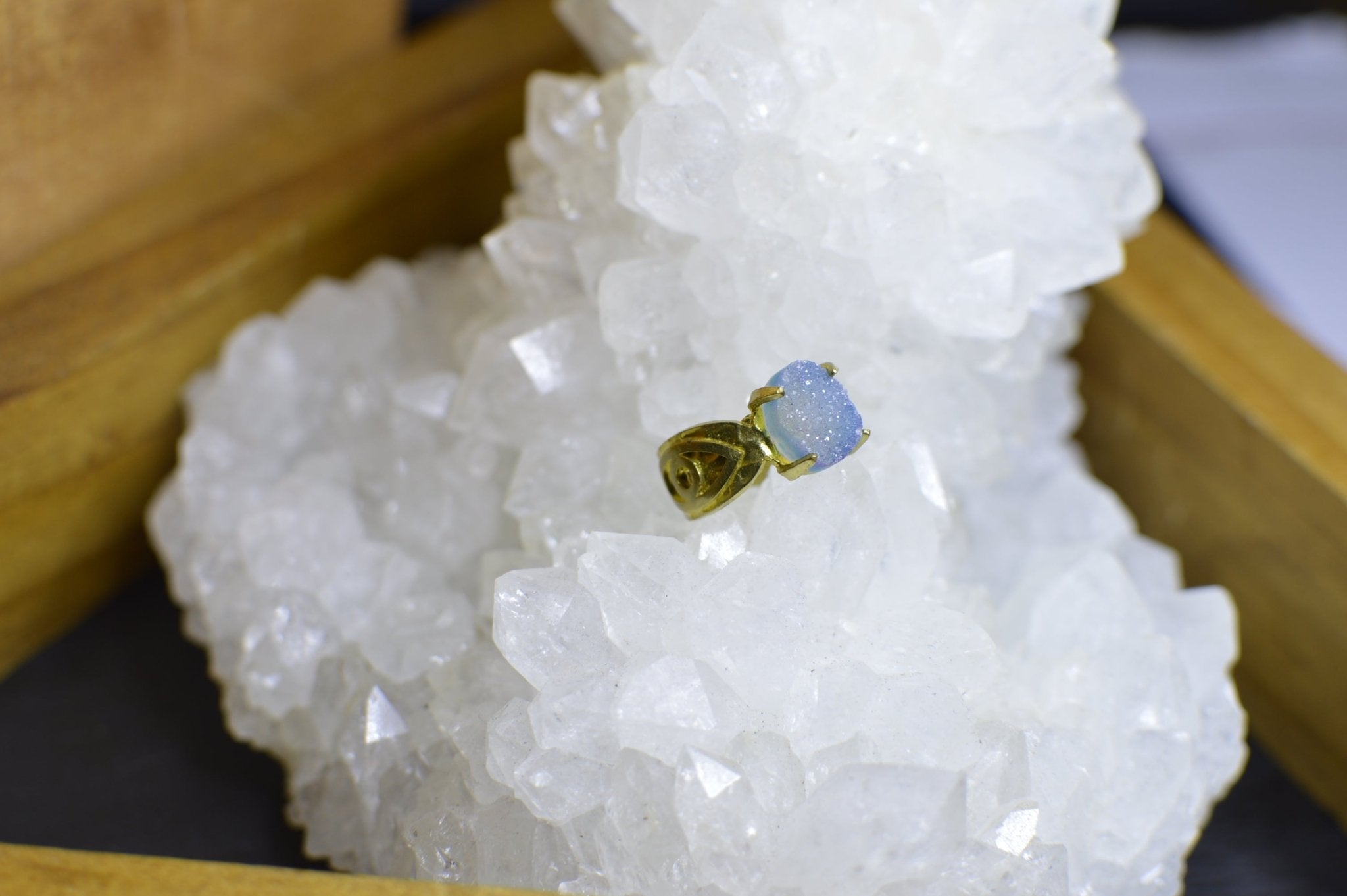 Third Eye Druzy Pinky Ring - We Love Brass