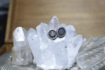 Load image into Gallery viewer, Vintage Pewter Sunshine Earrings - We Love Brass
