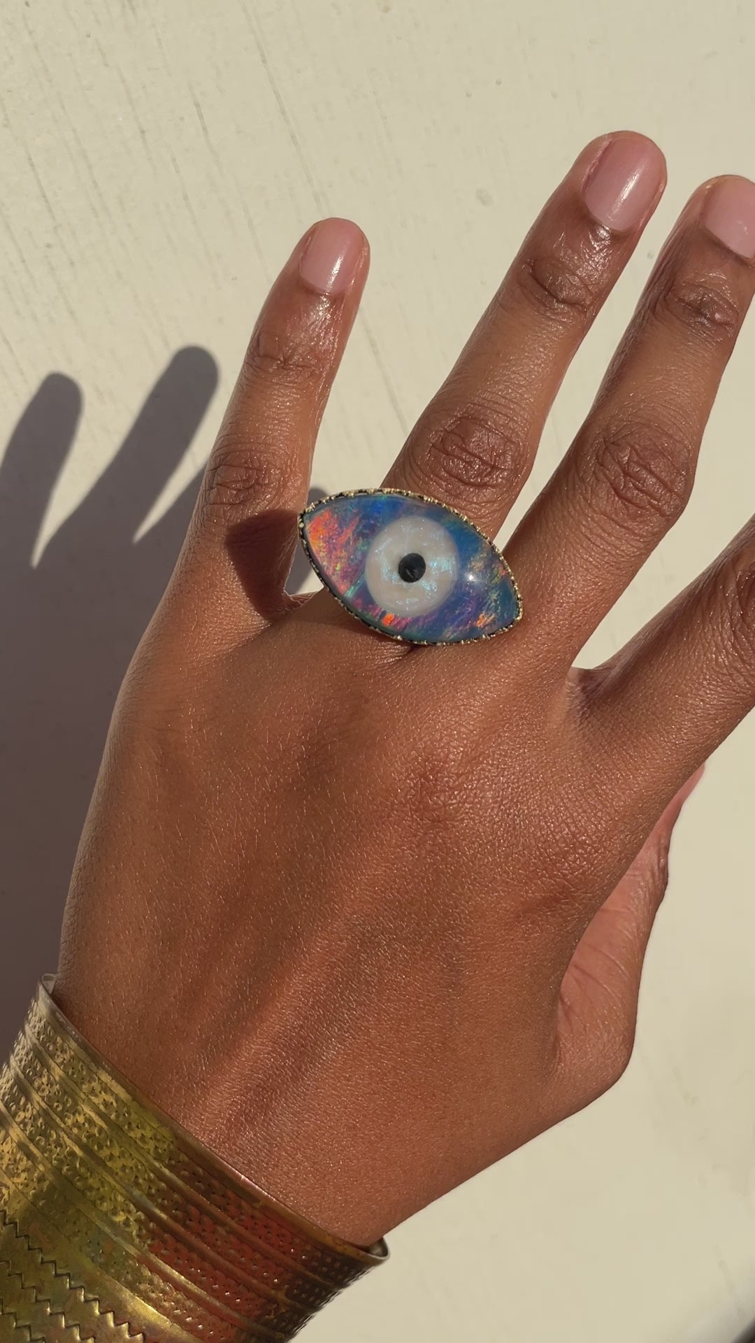 The Fire Within - Third Eye Opal Brass Ring