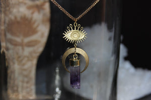 1 Evil Eye Brass Necklace - We Love Brass