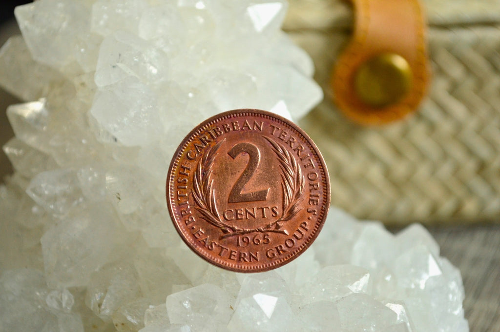 1965 Carribean Copper Coin Ring - We Love Brass