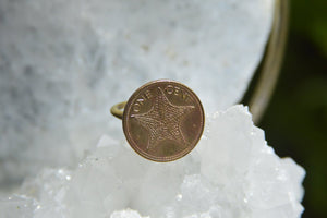 1974 Starfish Coin Ring - We Love Brass