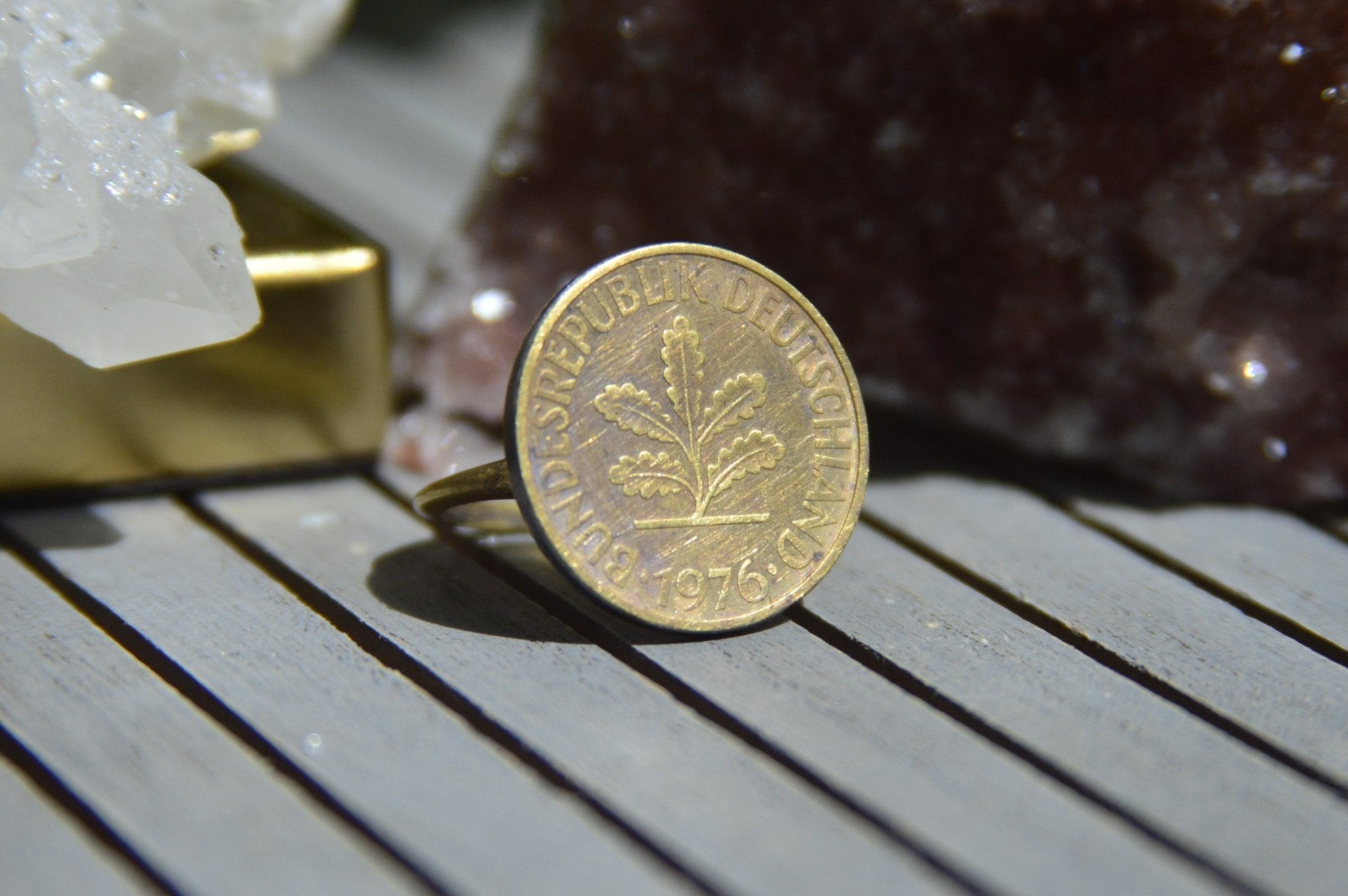 1976 Vintage German Coin Ring - We Love Brass