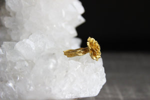 3D Rose Flower Brass Ring - We Love Brass
