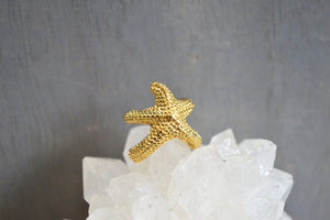 3D Starfish Midi Ring - We Love Brass