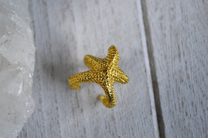 3D Starfish Midi Ring - We Love Brass