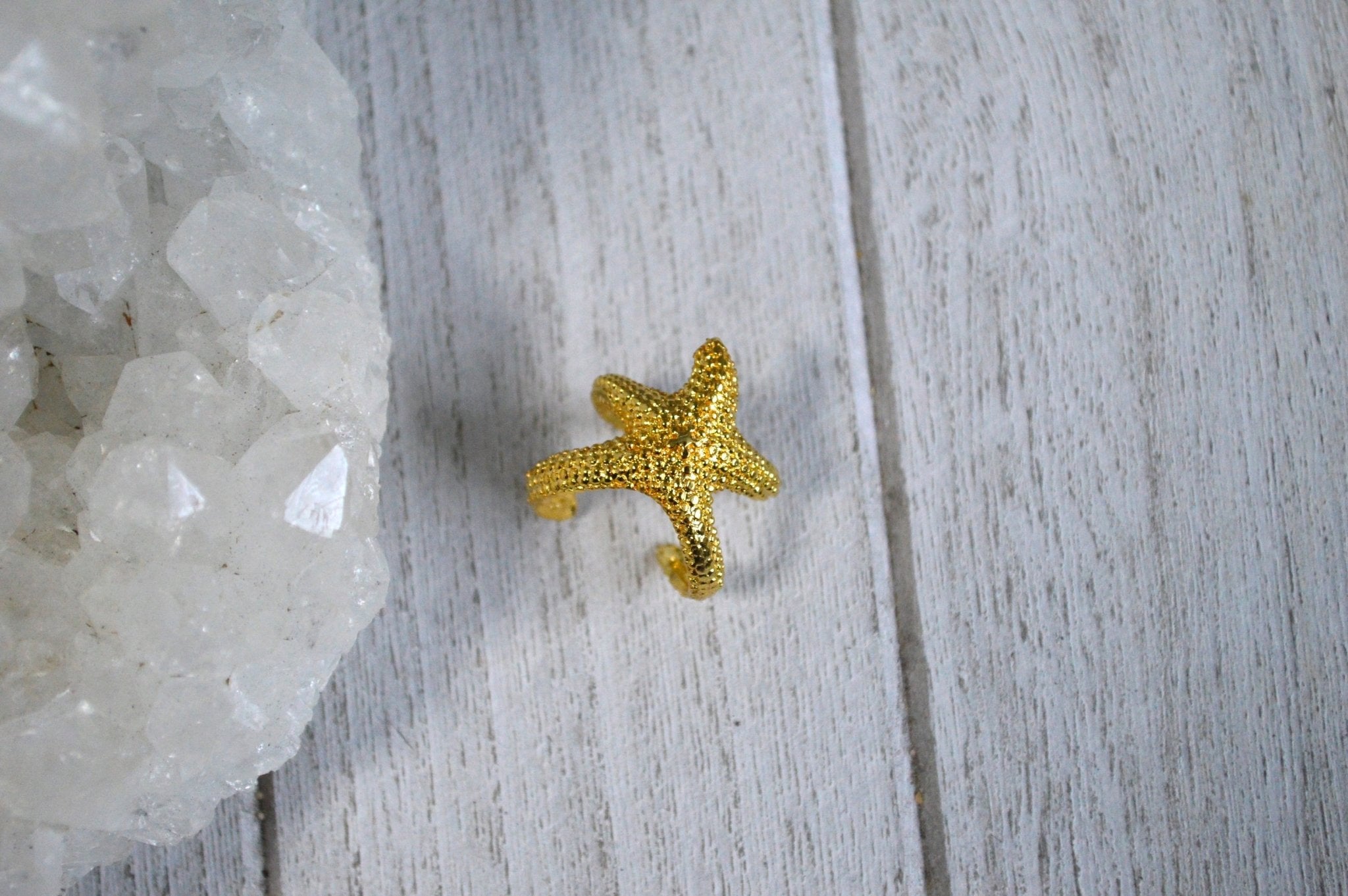 3D Starfish Midi Ring - We Love Brass