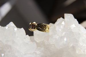 3rd Eye Vintage Glass Brass Ring - We Love Brass