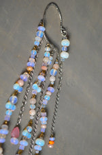 Load image into Gallery viewer, Stainless Steel Crystal and Opalite Ear Cuff
