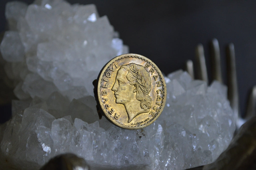 A Francesa - French Brass Coin Ring - We Love Brass