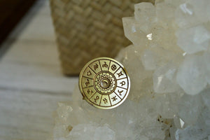 A Sign of the Times - Brass Zodiac Symbol Ring - We Love Brass