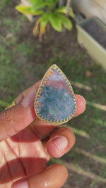 Load and play video in Gallery viewer, Moss Agate Ring - CLEARANCE

