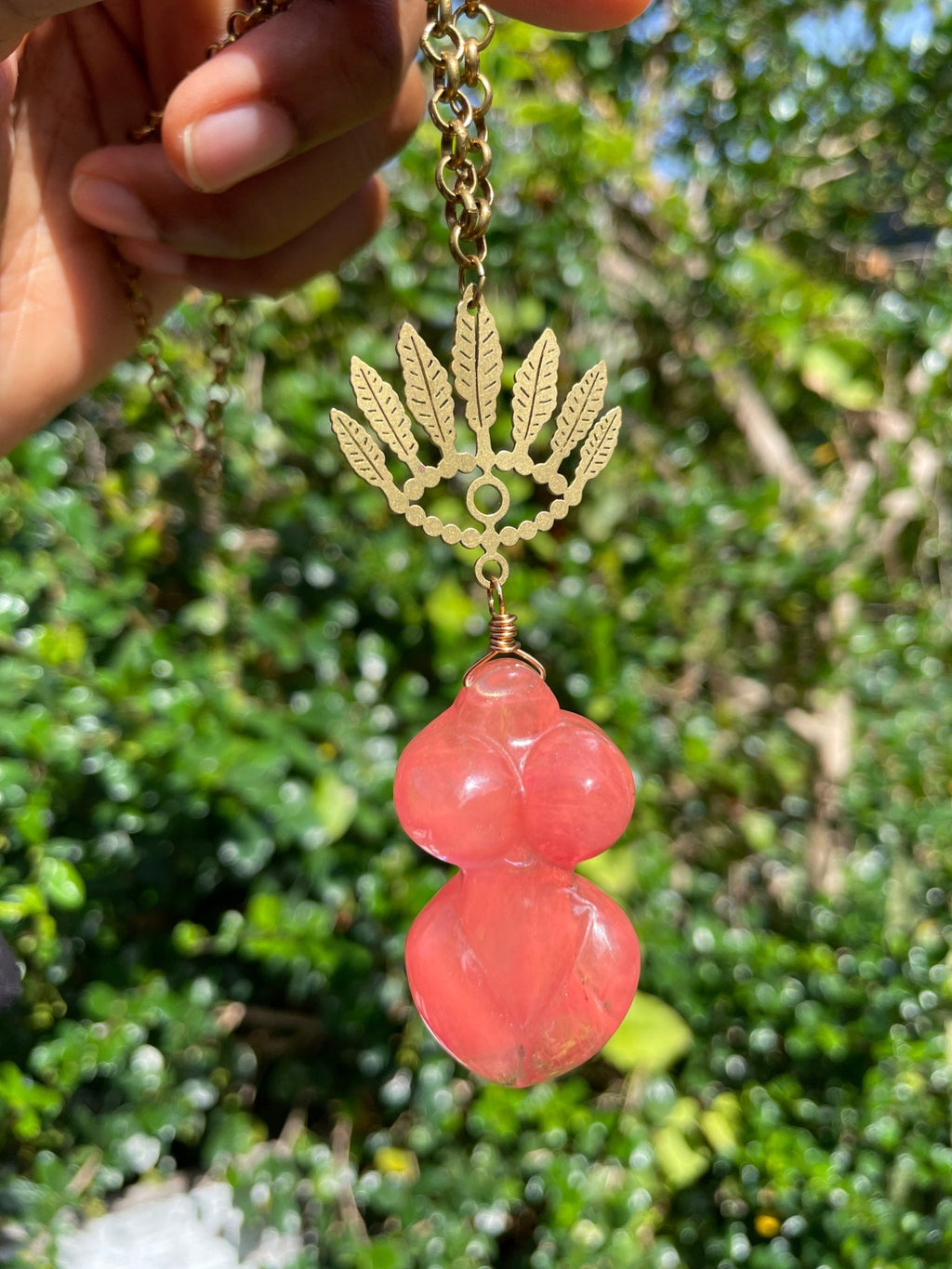 Above All Else - Cherry Quartz Divine Feminine Choker - We Love Brass