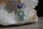 Load image into Gallery viewer, All Eyez On ME Copper and Brass Hamsa Necklace - We Love Brass
