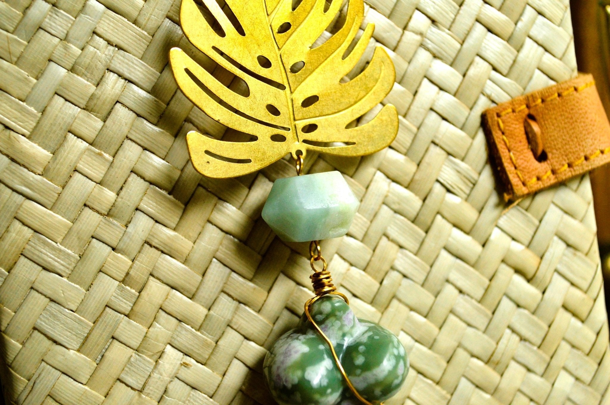 Amazona - Ocean Jasper Divine Feminine Necklace - We Love Brass