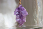 Load image into Gallery viewer, Amethyst Leafly Brass Necklace - We Love Brass
