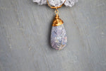 Cargar imagen en el visor de la galería, Amethyst Stalactite Brass Wire Wrapped Necklace - We Love Brass
