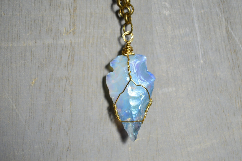 Angel Aura Arrowhead Necklace - We Love Brass