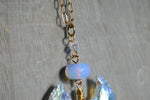 Load image into Gallery viewer, Angel Aura Opalite Moon Necklace - We Love Brass
