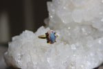 Cargar imagen en el visor de la galería, Aqua Galaxy Opal Brass Ring - We Love Brass
