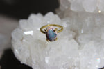 Cargar imagen en el visor de la galería, Aqua Galaxy Opal Brass Ring - We Love Brass
