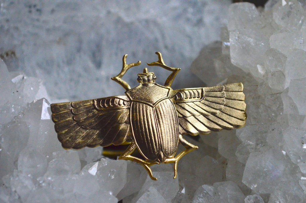 Ascend - Brass Scarab Ring - We Love Brass