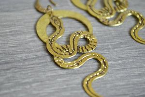 Ascendent Brass Serpent Earrings - We Love Brass