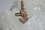 Cargar imagen en el visor de la galería, Atef Brass Egyptian Revival Ring - We Love Brass
