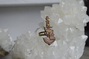 Atef Brass Egyptian Revival Ring - We Love Brass